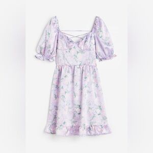 NWT! H&M Light Purple Floral Mini Dress